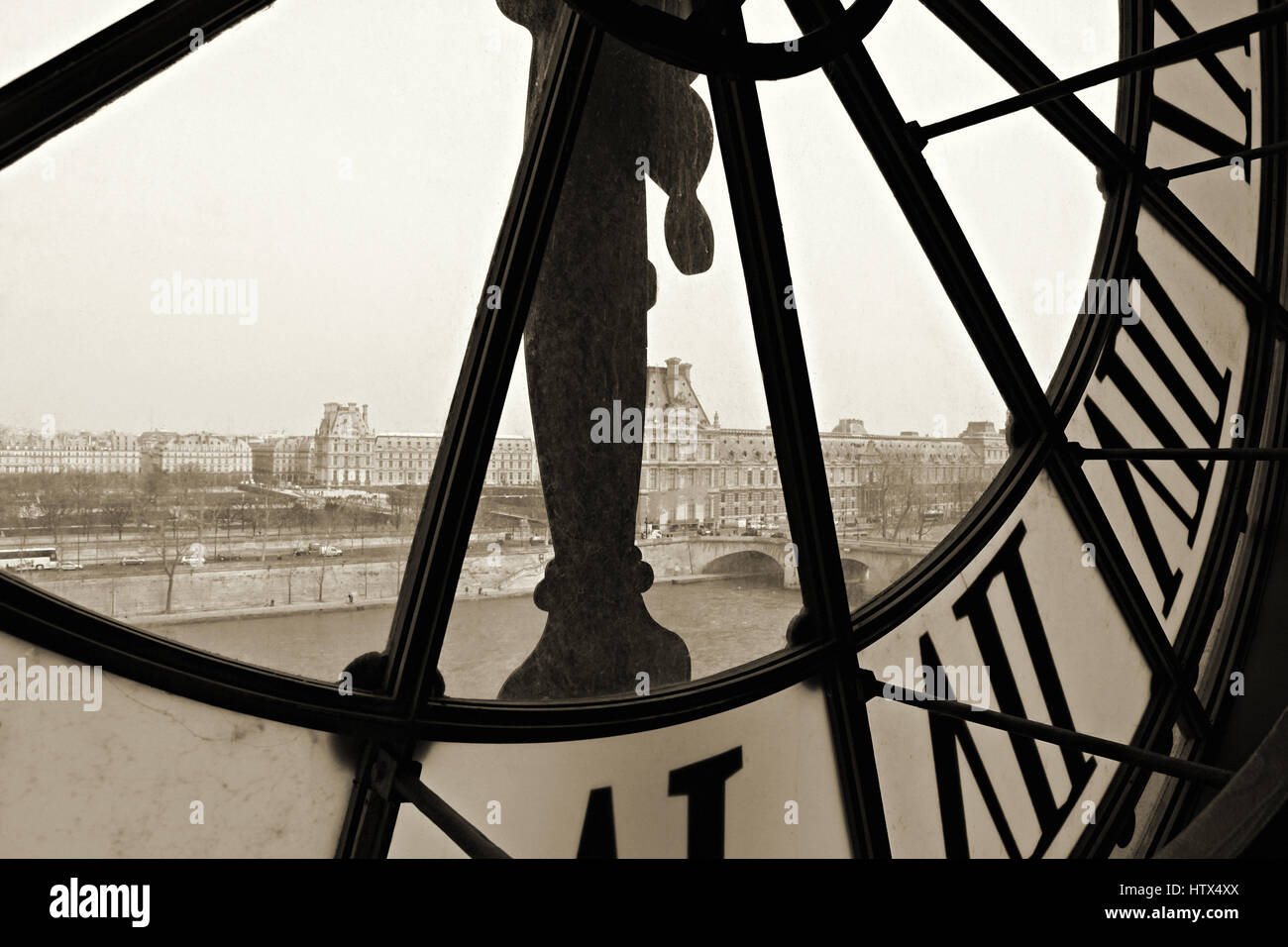 Clock in Orsay museum Paris, France Stock Photo