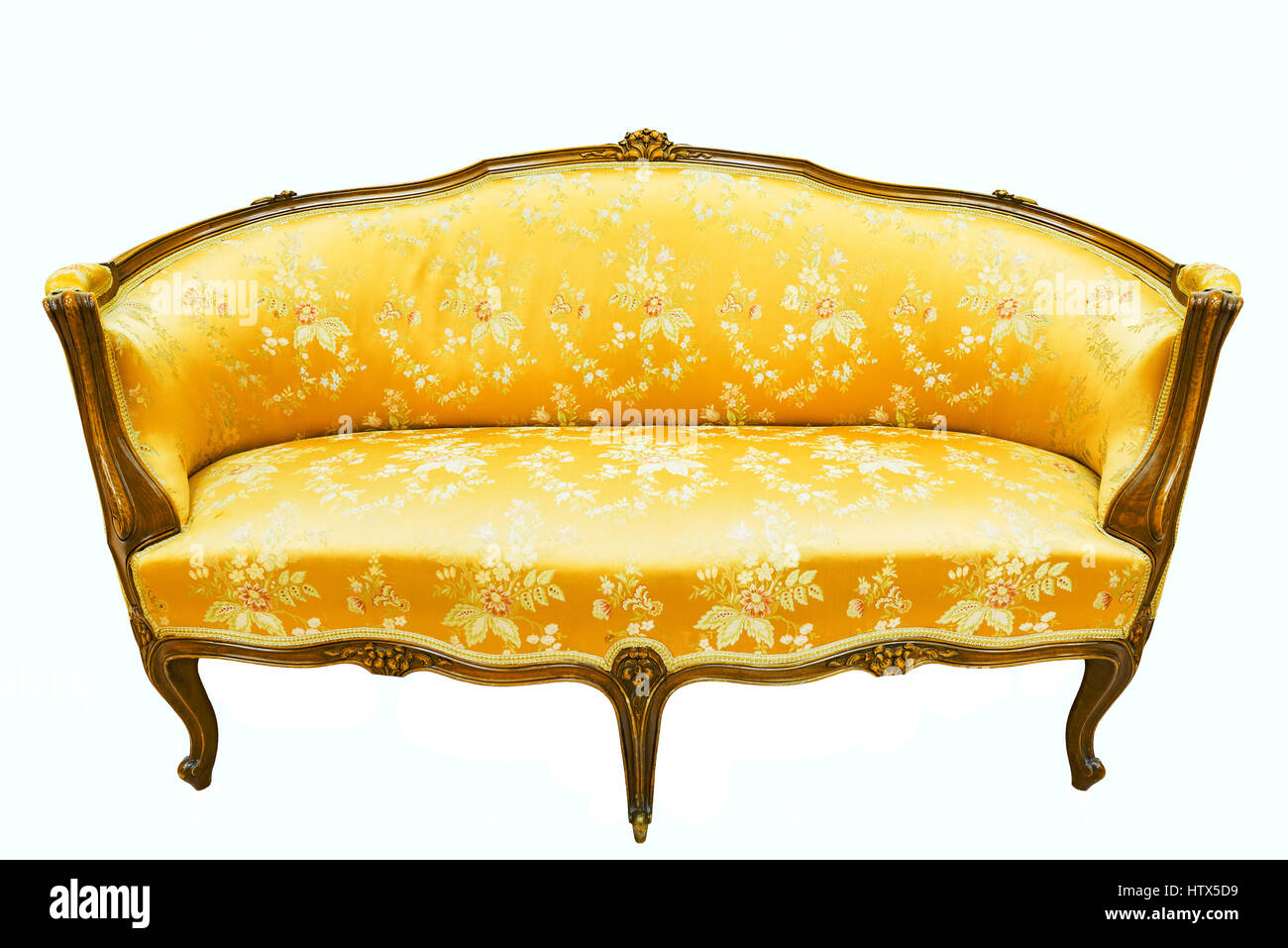 Old vintage luxury sofa isolated on white background Stock Photo - Alamy