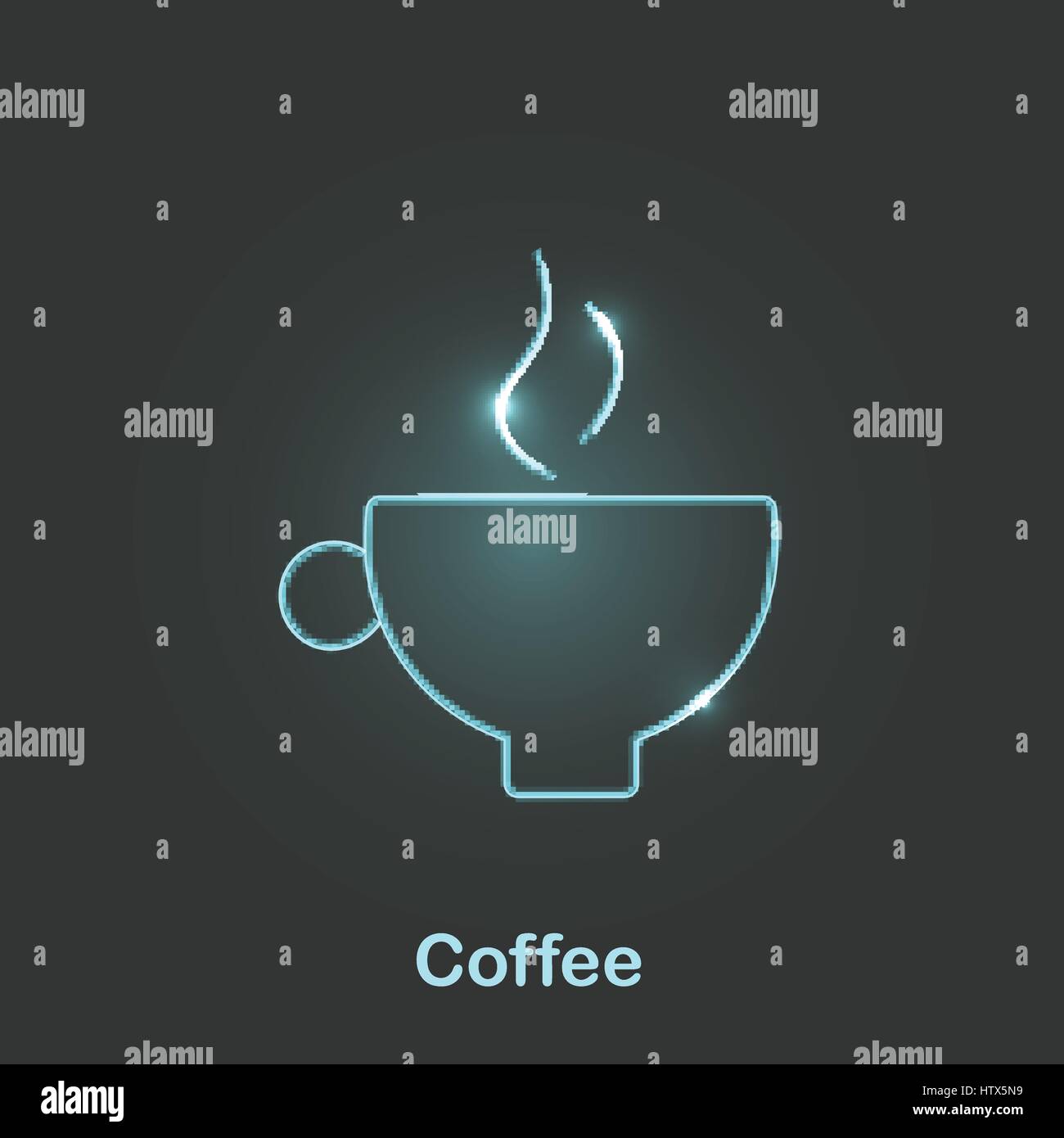 Neon food icon Vector illustration Stock Vector Image & Art - Alamy