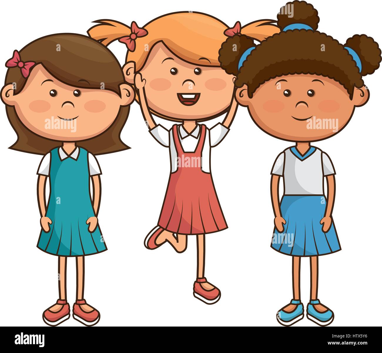 Cartoon Characters Boy Girl High Resolution Stock Photography and