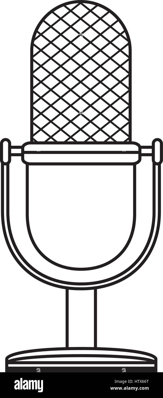 microphone retro audio device Stock Vector Image & Art - Alamy