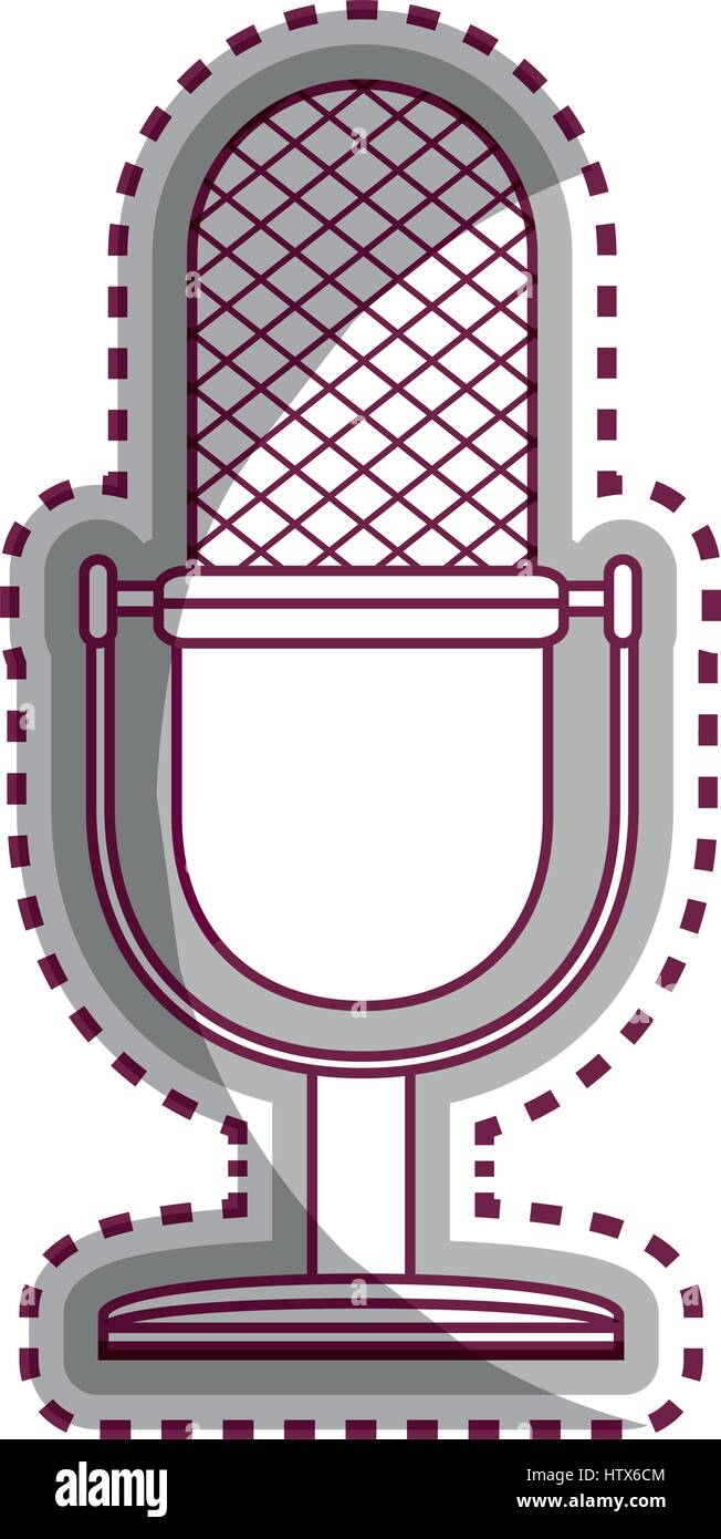 microphone retro audio device Stock Vector Image & Art - Alamy