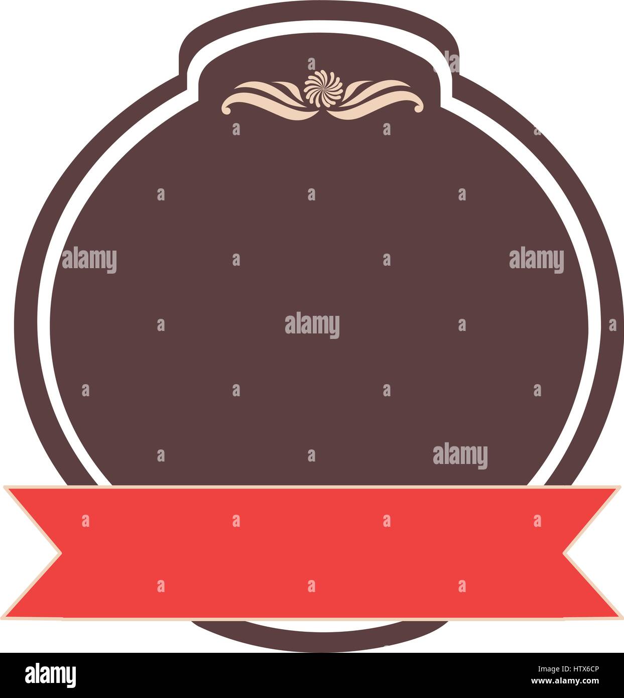 round emblem ribbon icon Stock Vector Image & Art - Alamy