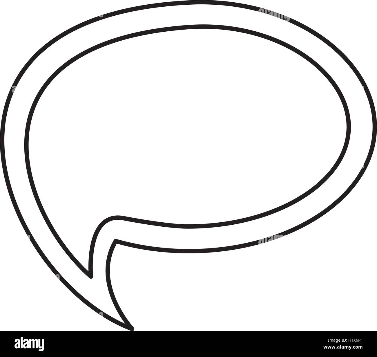 contour oval chat bubble icon Stock Vector Image & Art - Alamy