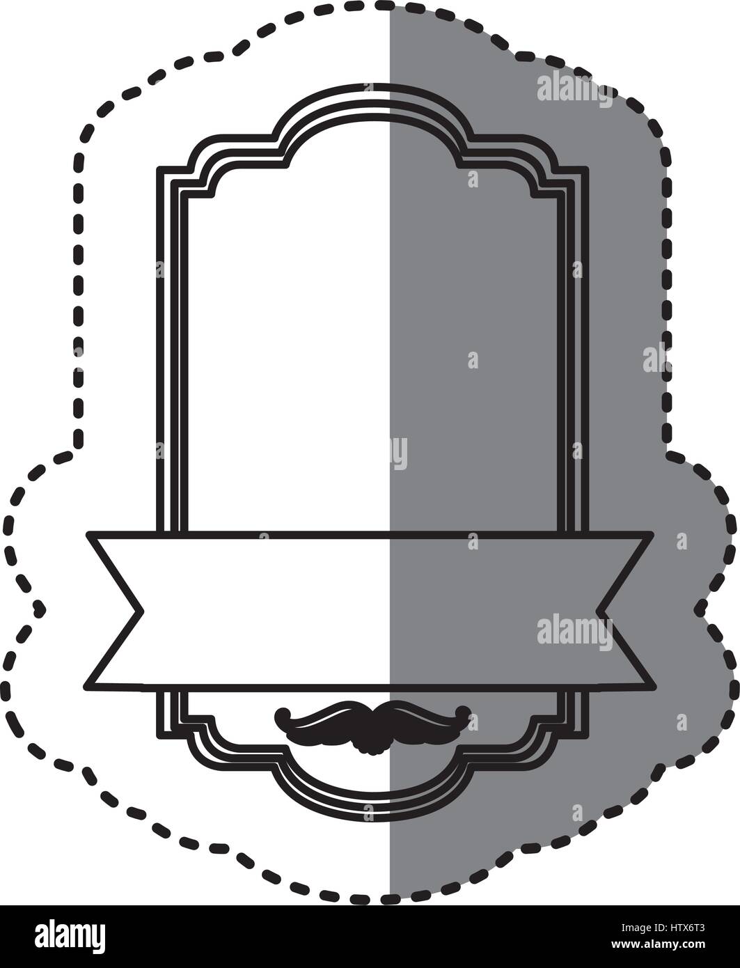 silhouette emblem square with ribbon icon Stock Vector Image & Art - Alamy