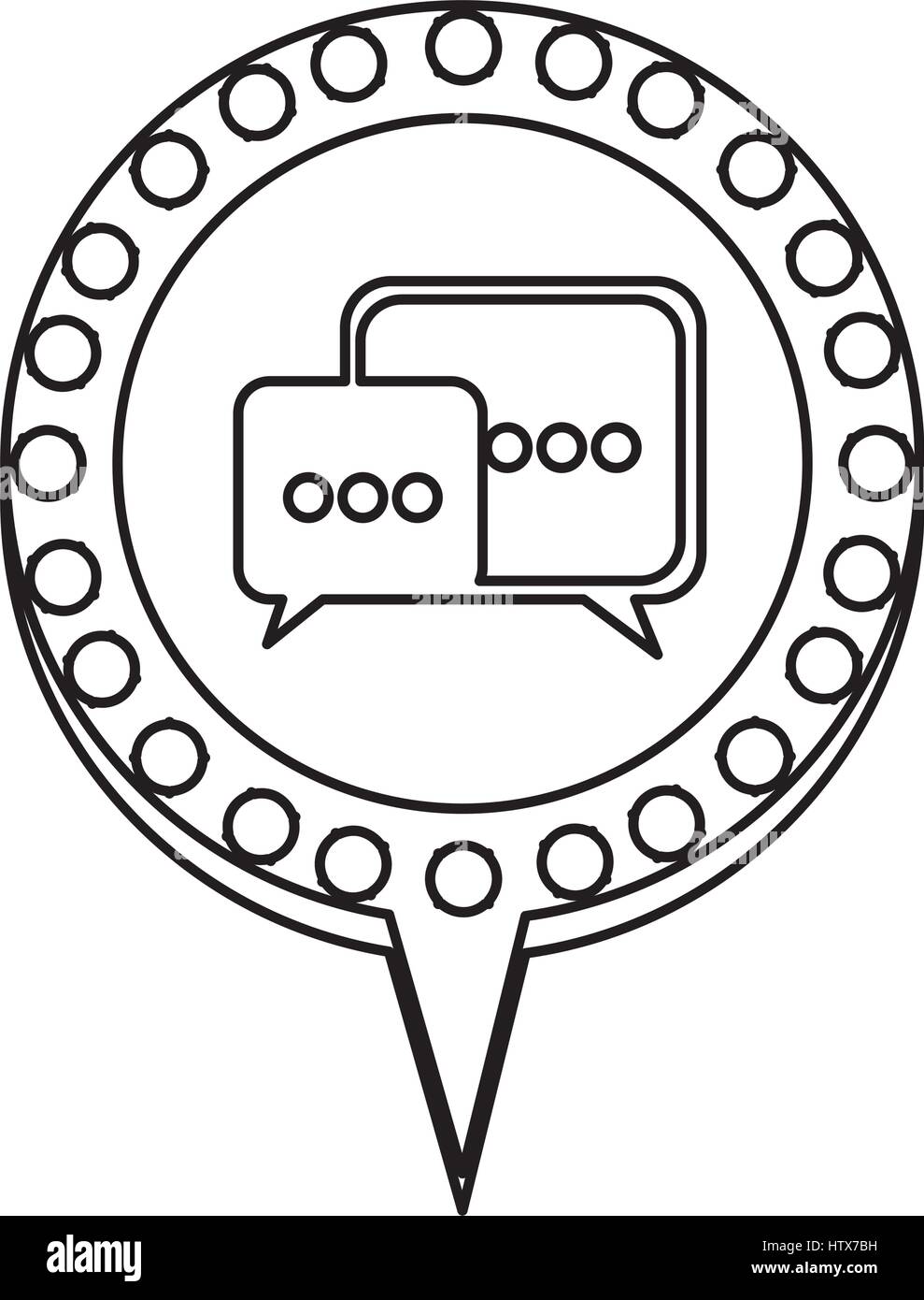 figure chat bubbles message icon Stock Vector Image & Art - Alamy