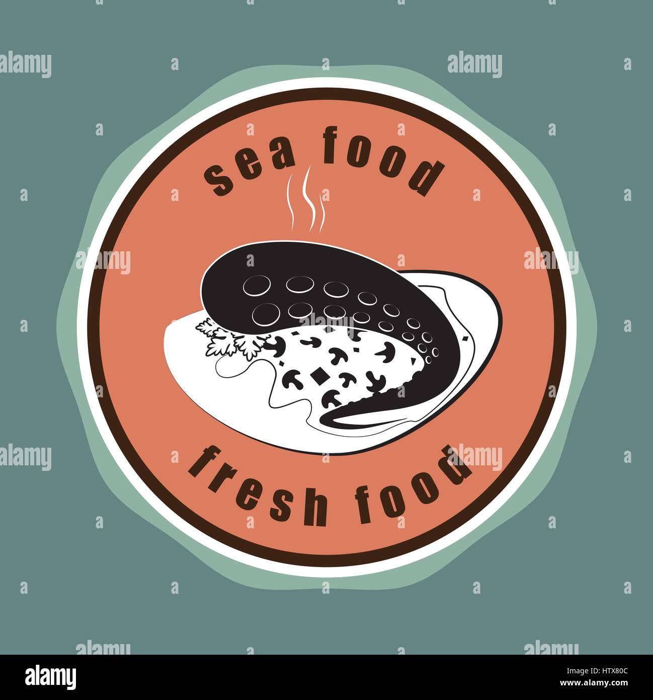 Food design over gray background vector illustration Stock Vector Image ...