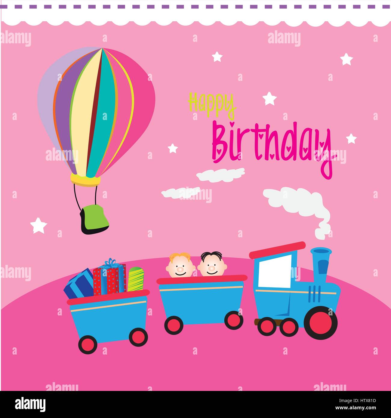 Birthday design over pink background vector illustration Stock Vector ...
