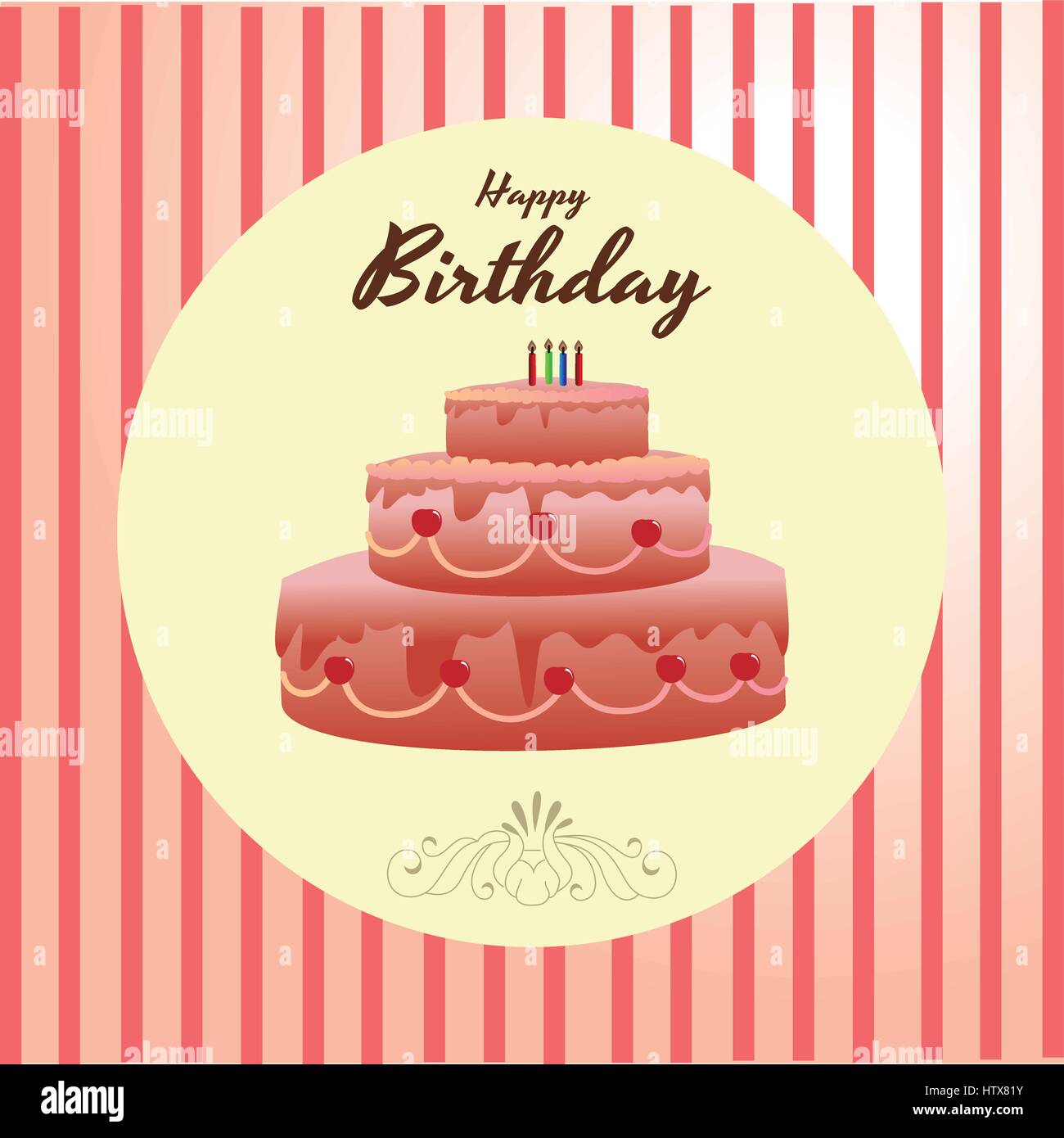 Birthday design over pink background vector illustration Stock Vector ...