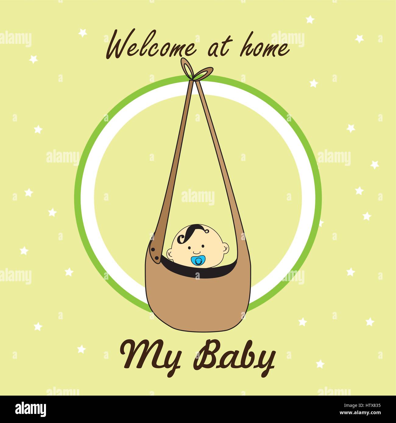 Baby shower design over yellow background vector illustration Stock