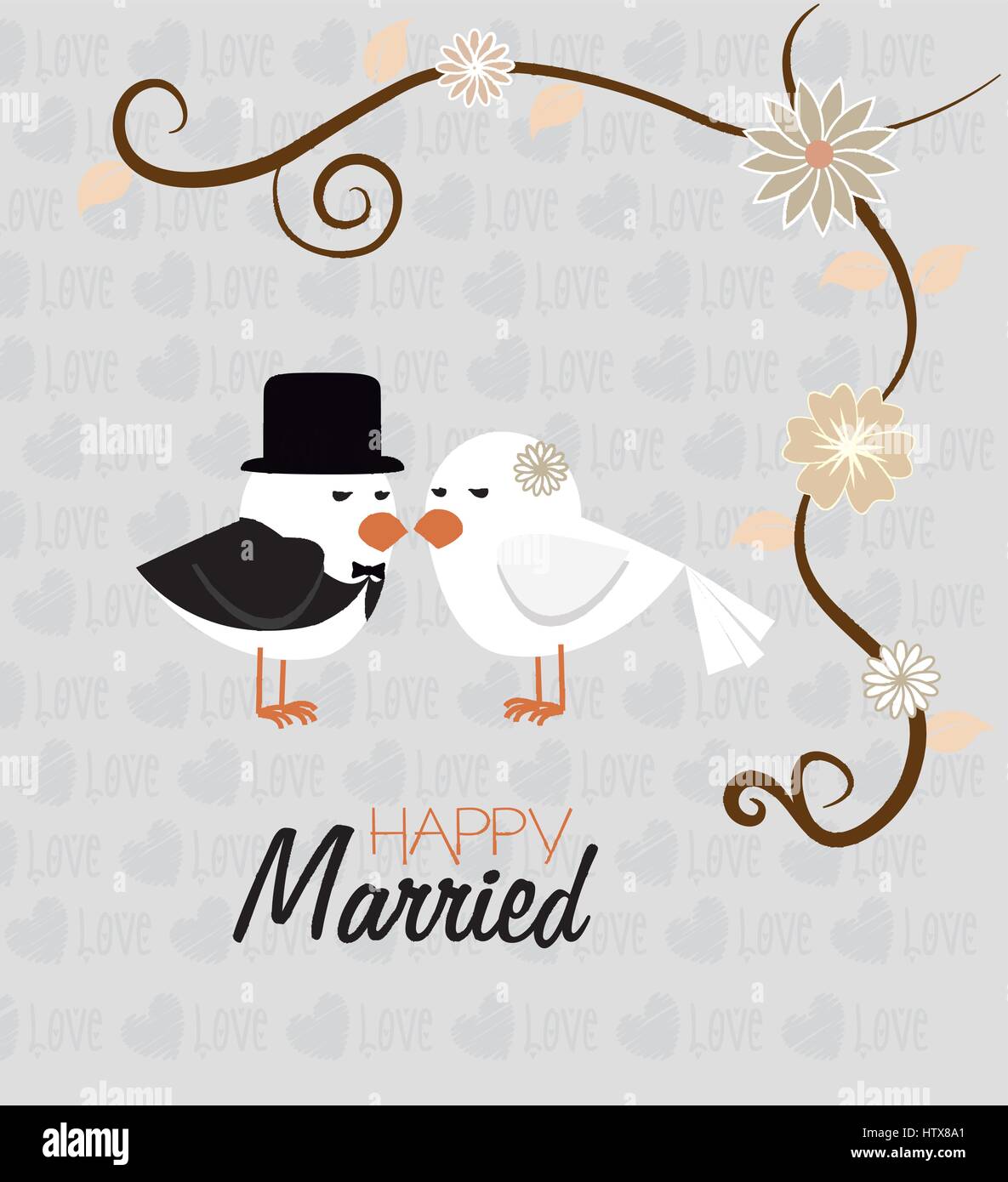 Wedding design over gray background vector illustration Stock Vector ...
