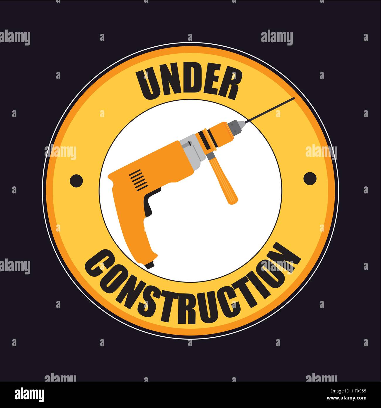 Construction design over black background vector illustration Stock ...