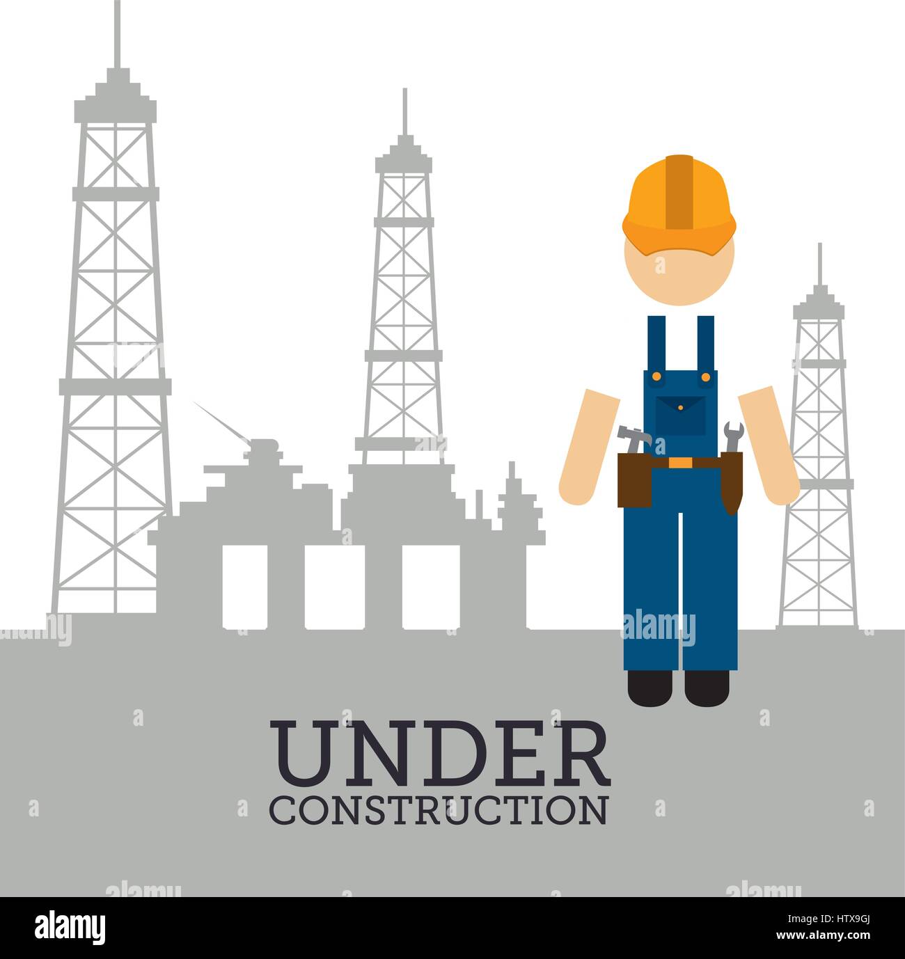 Construction design over white background vector illustration Stock ...