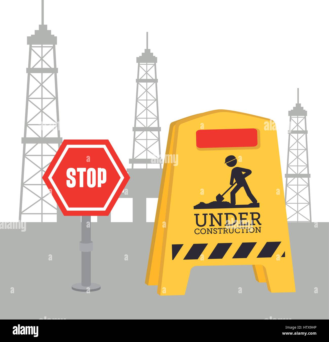 Construction design over white background vector illustration Stock ...