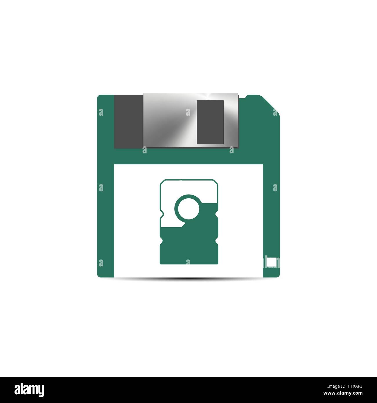 Floppy disk or save flat icon for apps and websites Stock Vector