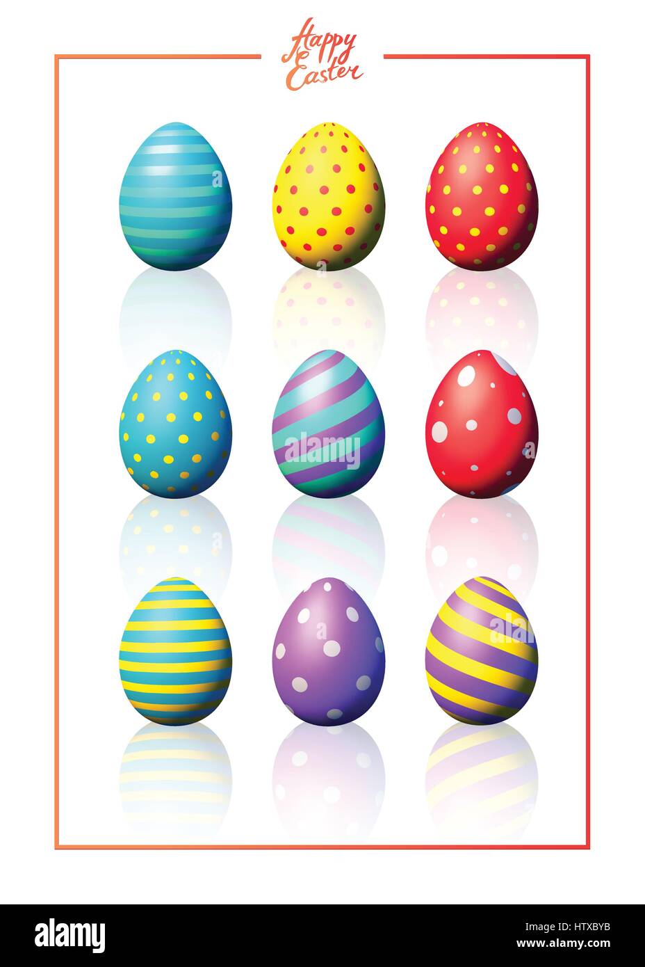 Easter eggs set Stock Vector Image & Art - Alamy