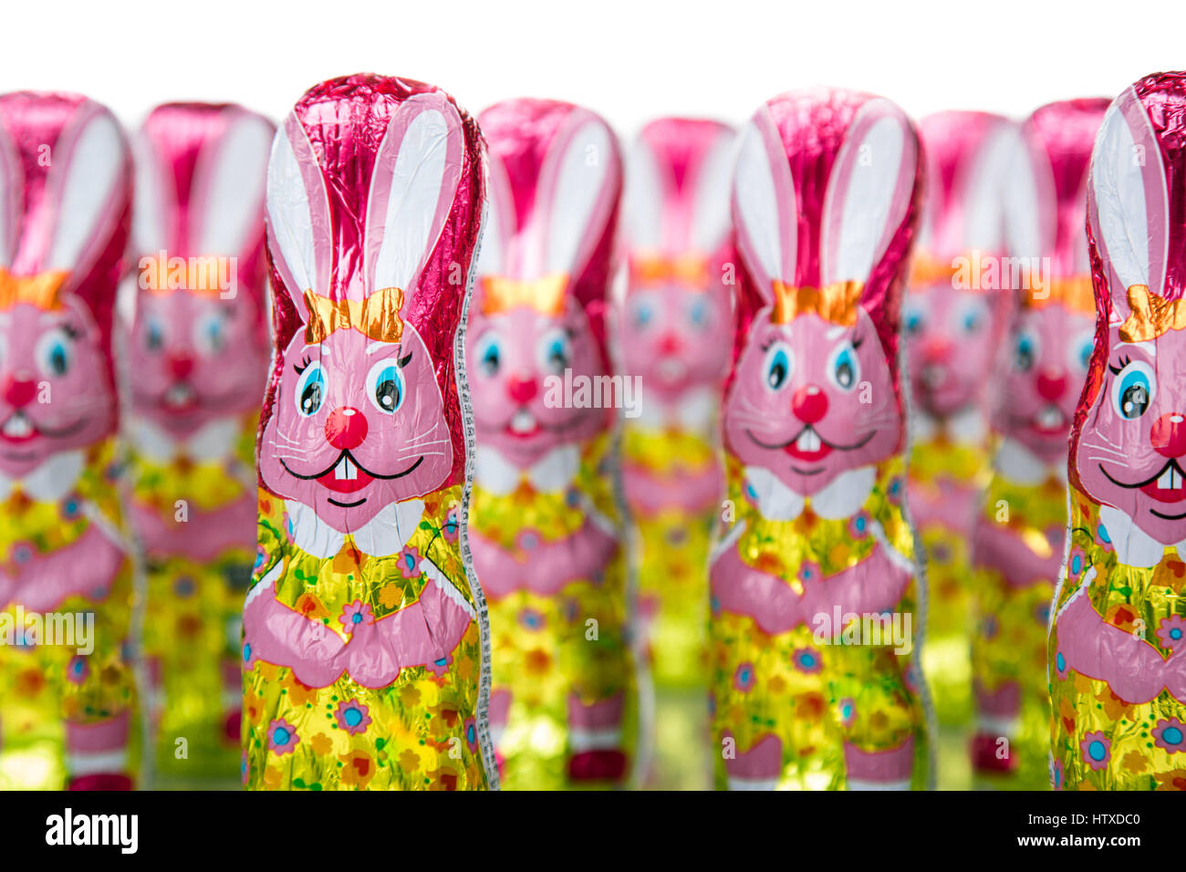 Chocolate Easter bunny figure. Easter chocolate rabbit figurines Stock Photo Alamy
