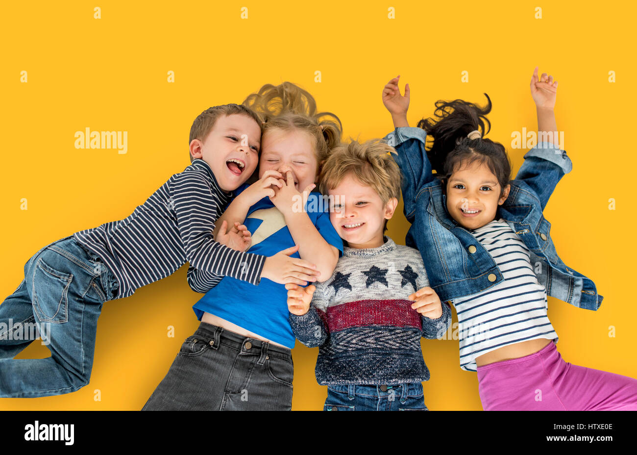 Similing Kids Children Smiling Happiness Friendship Togetherness Stock Photo - Alamy