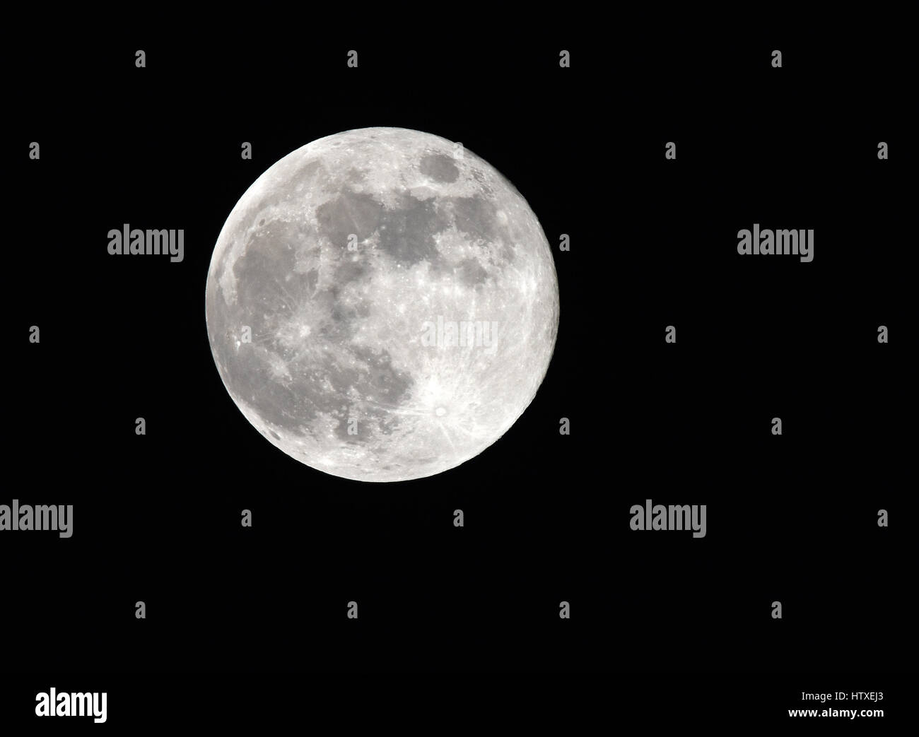 full moon at night Stock Photo