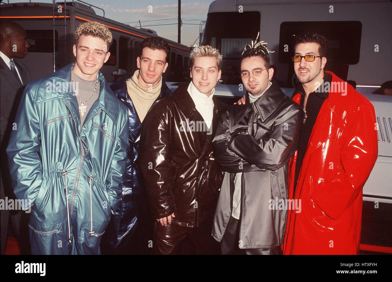 THE AMERICAN MUSIC AWARDS SHRINE AUDITORIUM LA,CA.1-11-99 N'SYNC *** correct spelling is *NSYNC *** Stock Photo