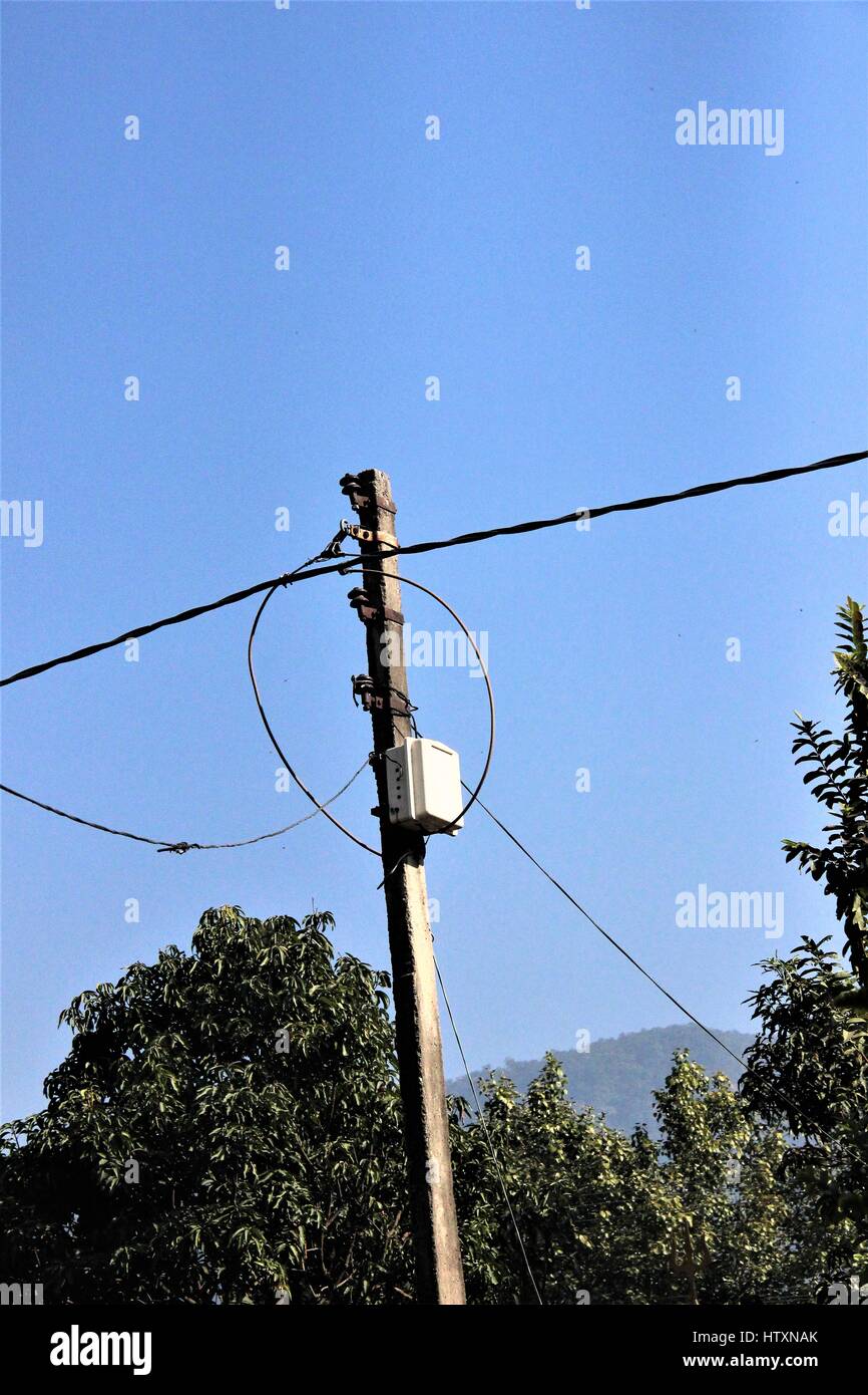 Overhead Power lines Stock Photo Alamy