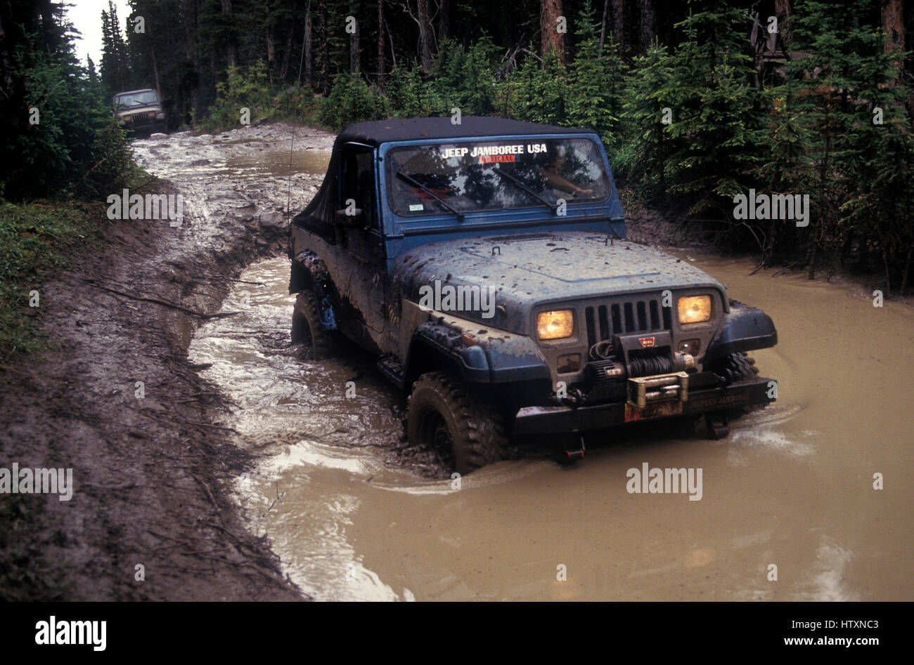 Jeep Jamboree off road adventure Alberta Canada 1994 Stock Photo