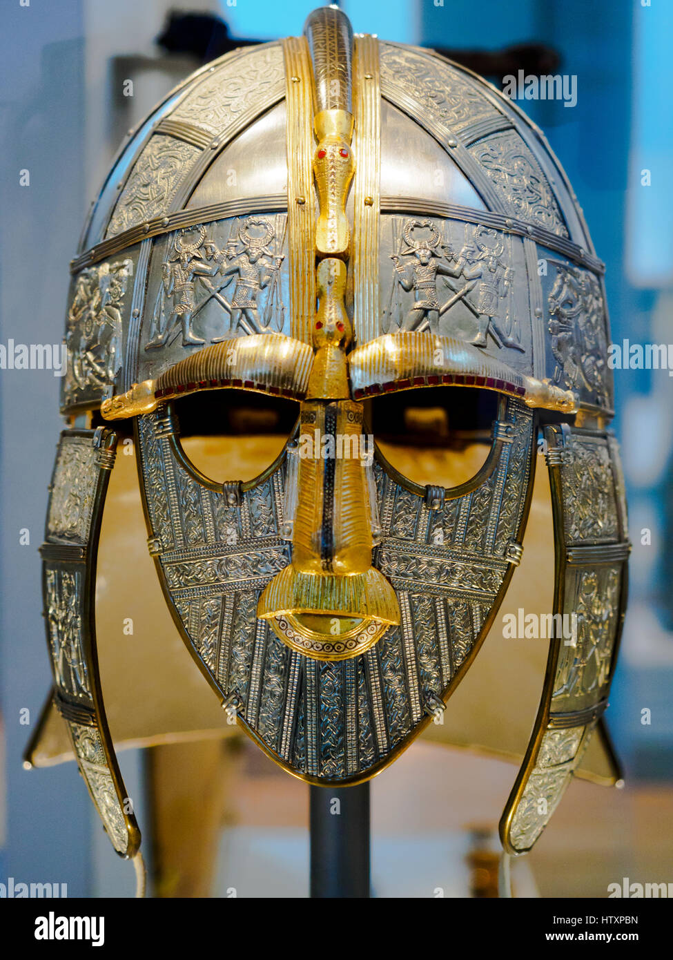 Replica of the Anglo Saxon  Sutton Hoo Helmet Stock Photo