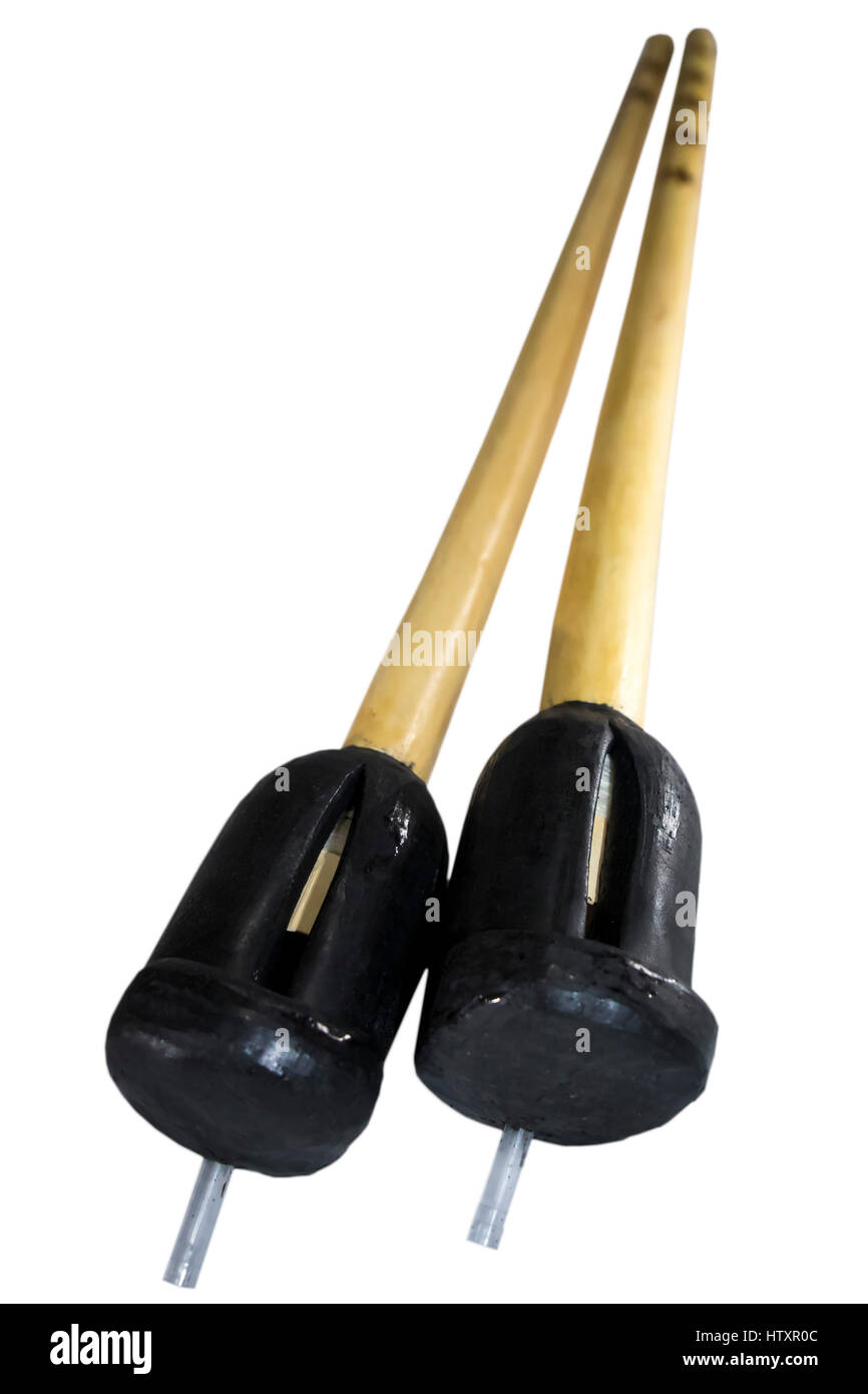 Gaitas male and female. Wind Instrument. Traditional folk instruments of the Atlantic coast of Colombia used to interpret rhythms as cumbia, porro, ga Stock Photo
