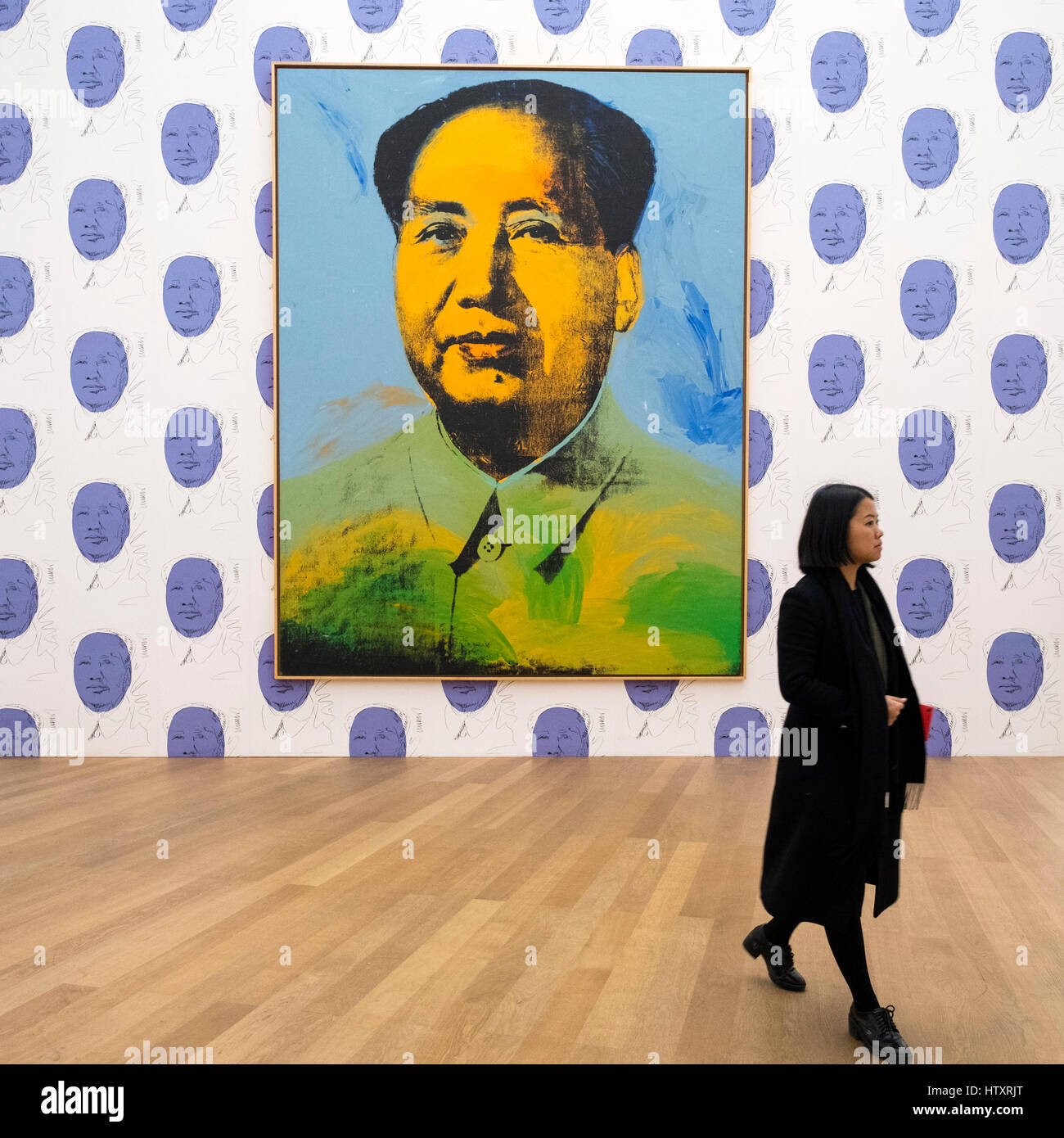 Mao by Andy Warhol at Hamburger Bahnhof modern art museum in Berlin, Germany Stock Photo