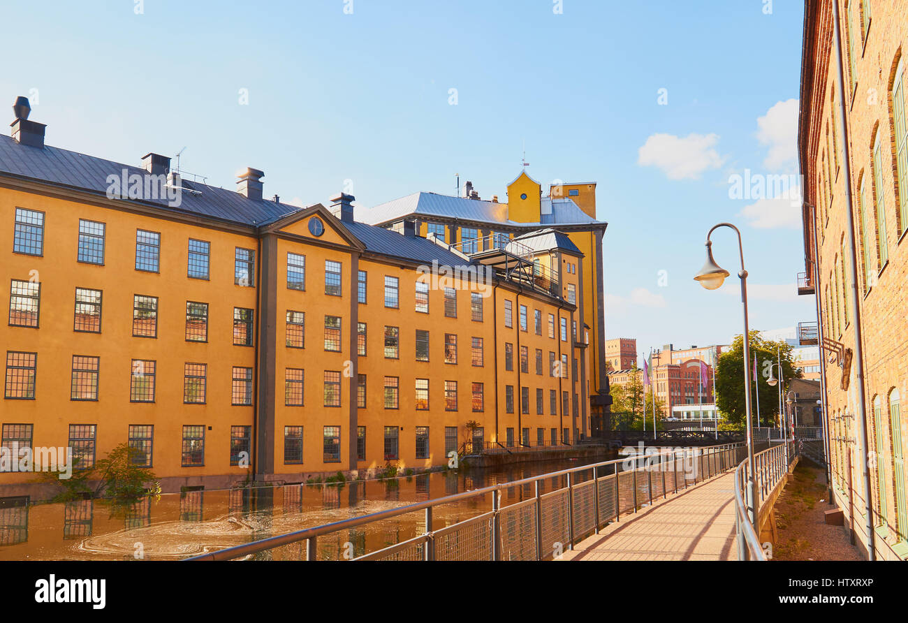 Industrial landscape, Norrkoping, Ostergotland, Sweden, Scandinavia Stock Photo
