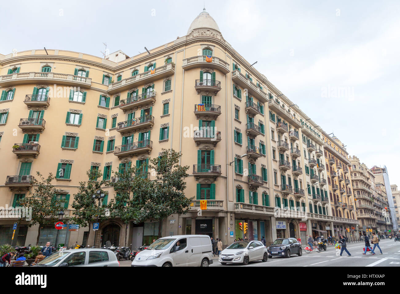 House in Via Laietana declared Architectural and Artistic monument, Barcelona, Catalonia, Spain Stock Photo