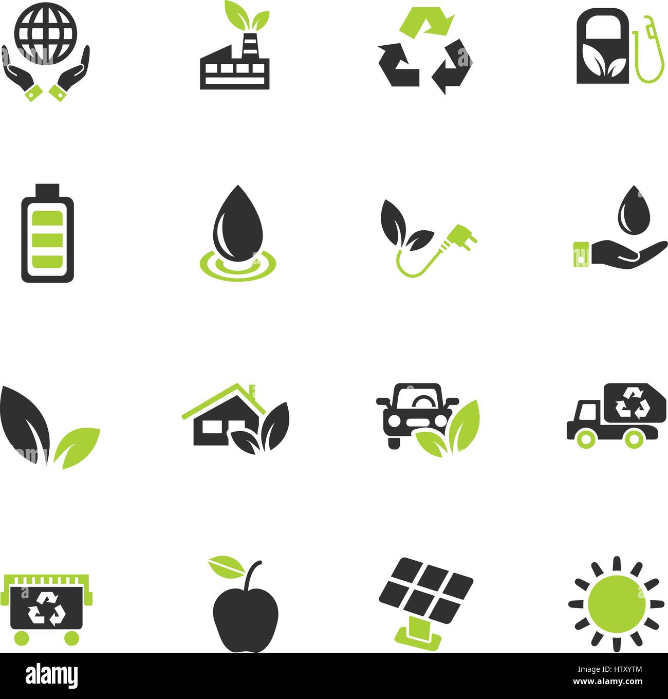 alternative energy web icons for user interface design Stock Vector ...