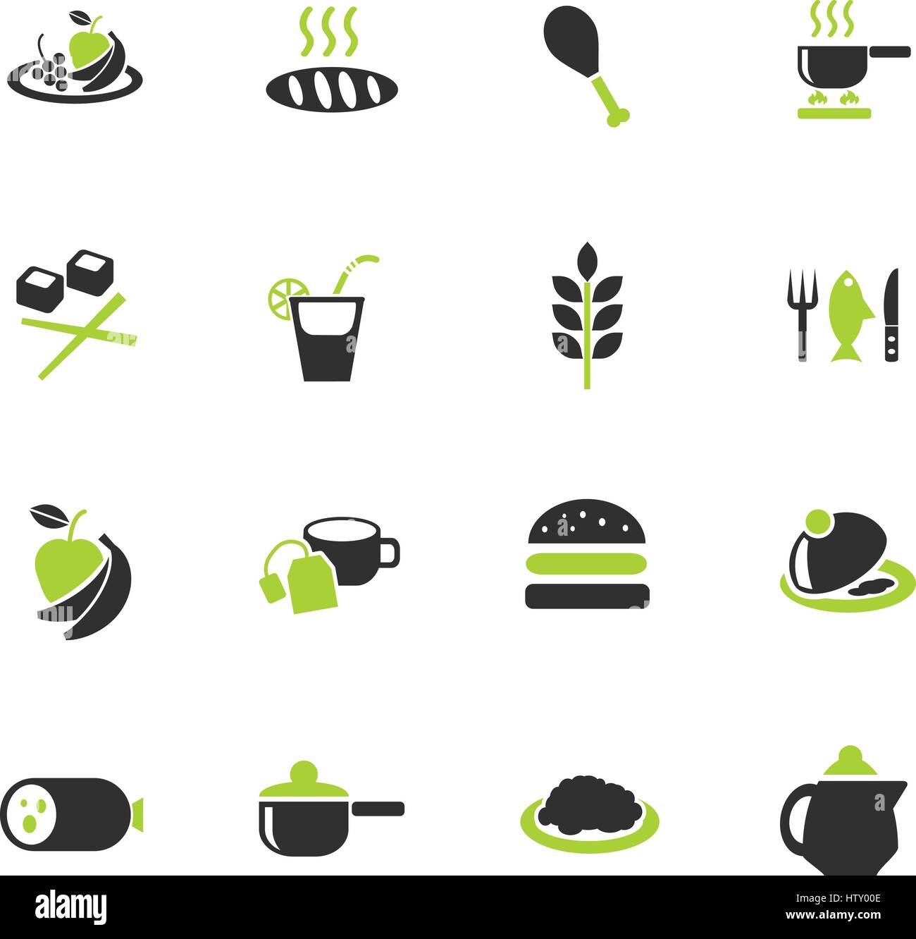 food and kitchen web icons for user interface design Stock Vector Image ...