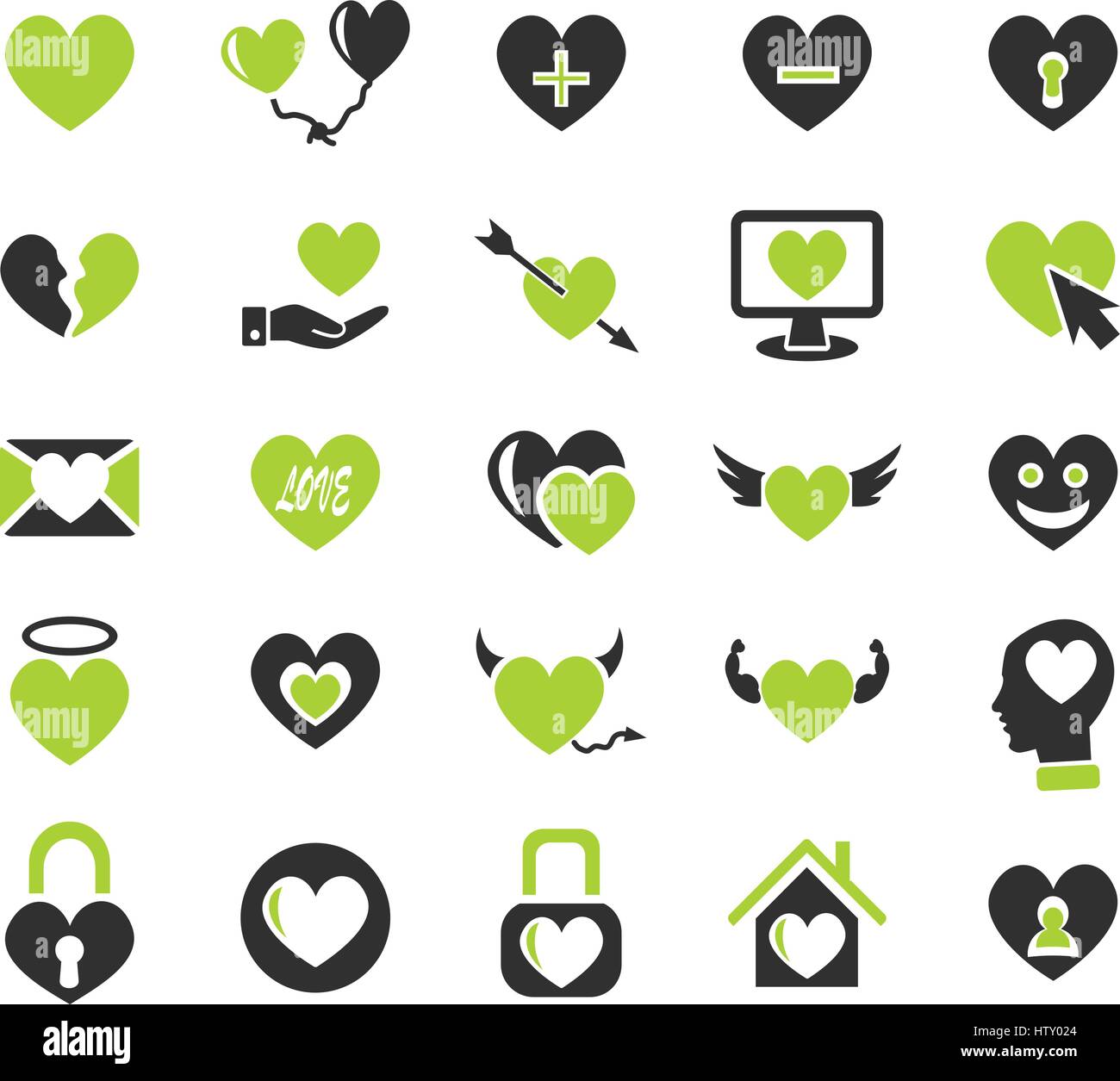 heart love web icons for user interface design Stock Vector Image & Art ...