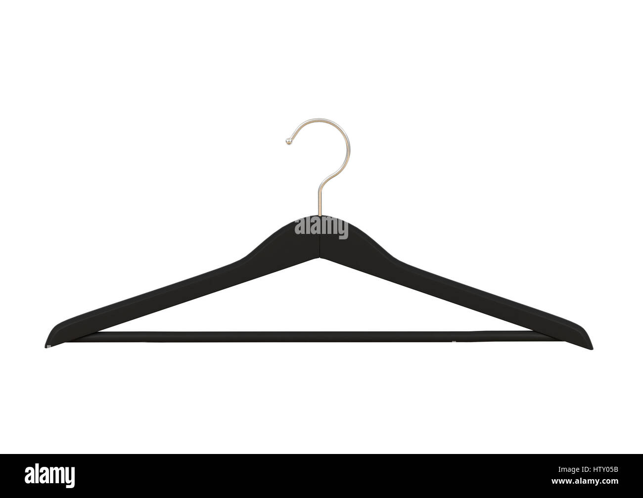 Clothes hanger isolated on white background, 3D rendering Stock Photo