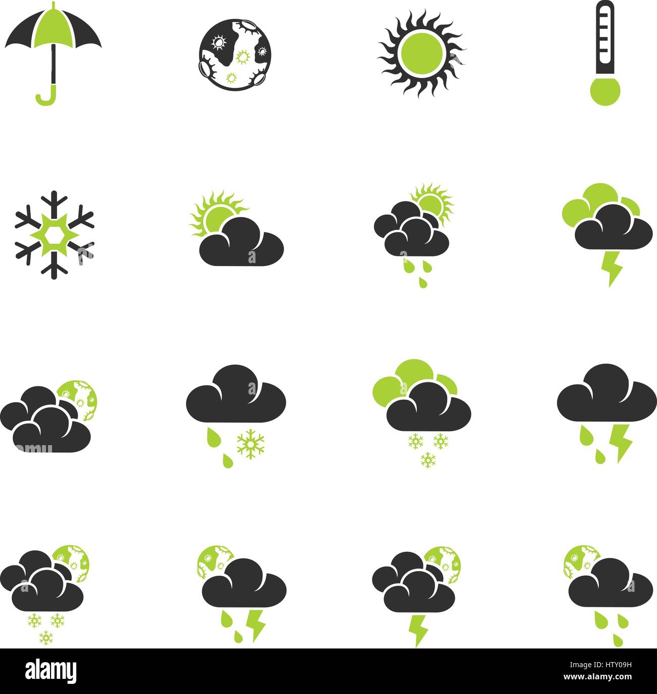 weather web icons for user interface design Stock Vector Image & Art ...