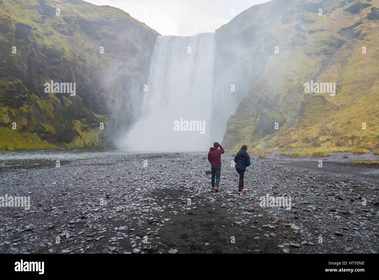 Skogafoss waterfall, Iceland Stock Photo
