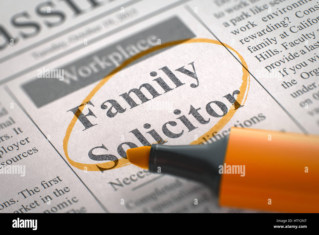 Family Solicitor Hiring Now. 3d Stock Photo Alamy