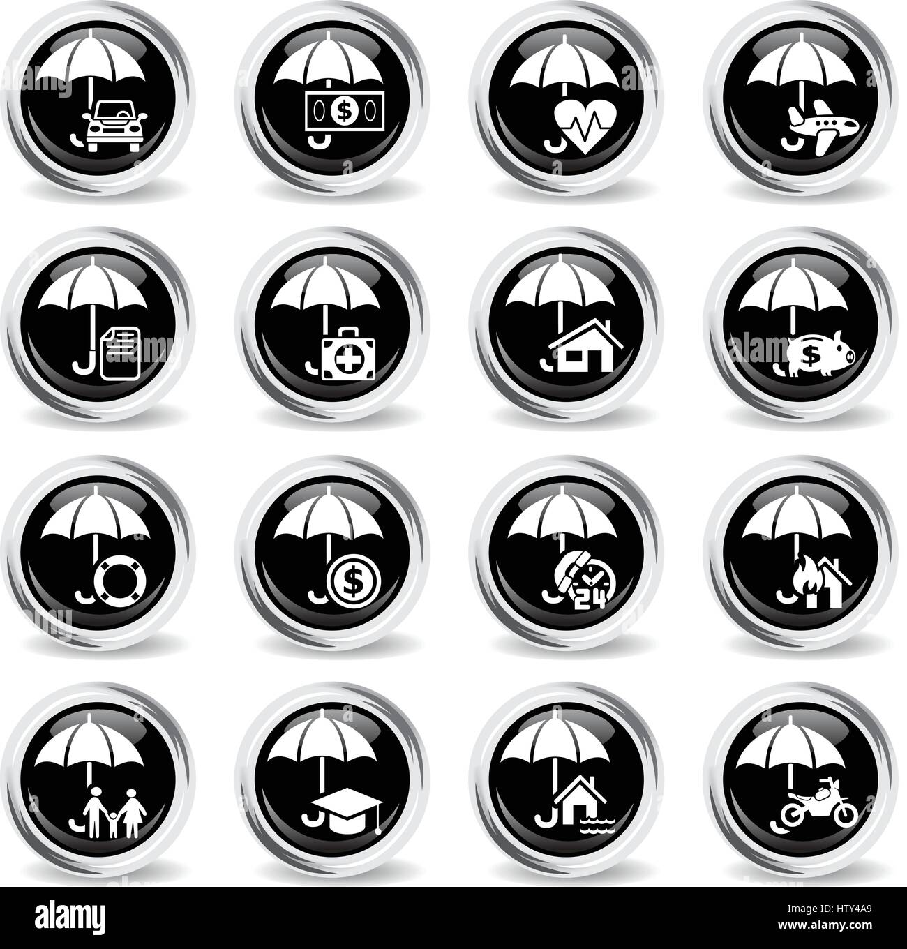 Insurance web icons user Cut Out Stock Images & Pictures - Alamy