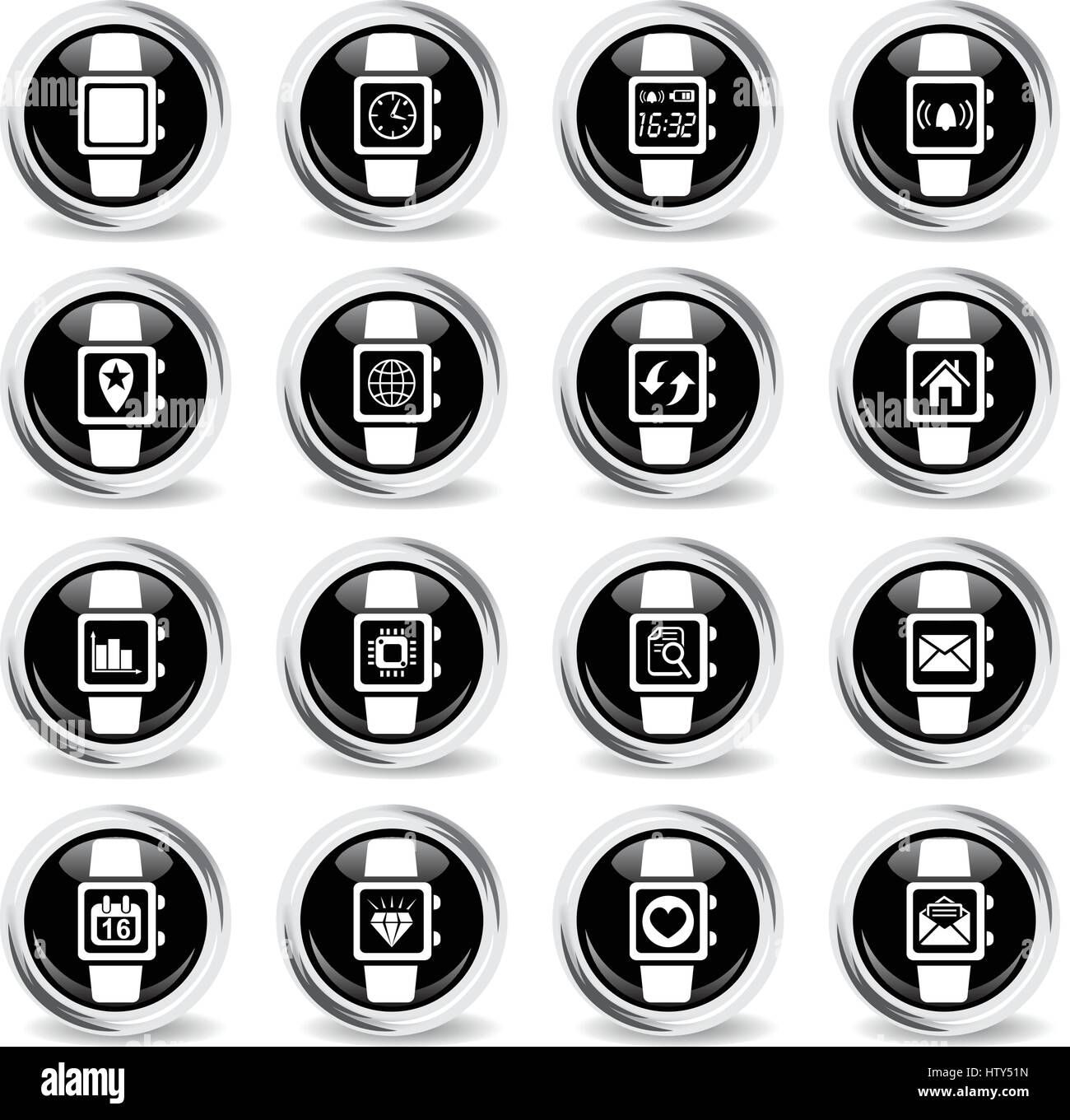Smart watch battery icon Cut Out Stock Images & Pictures - Alamy