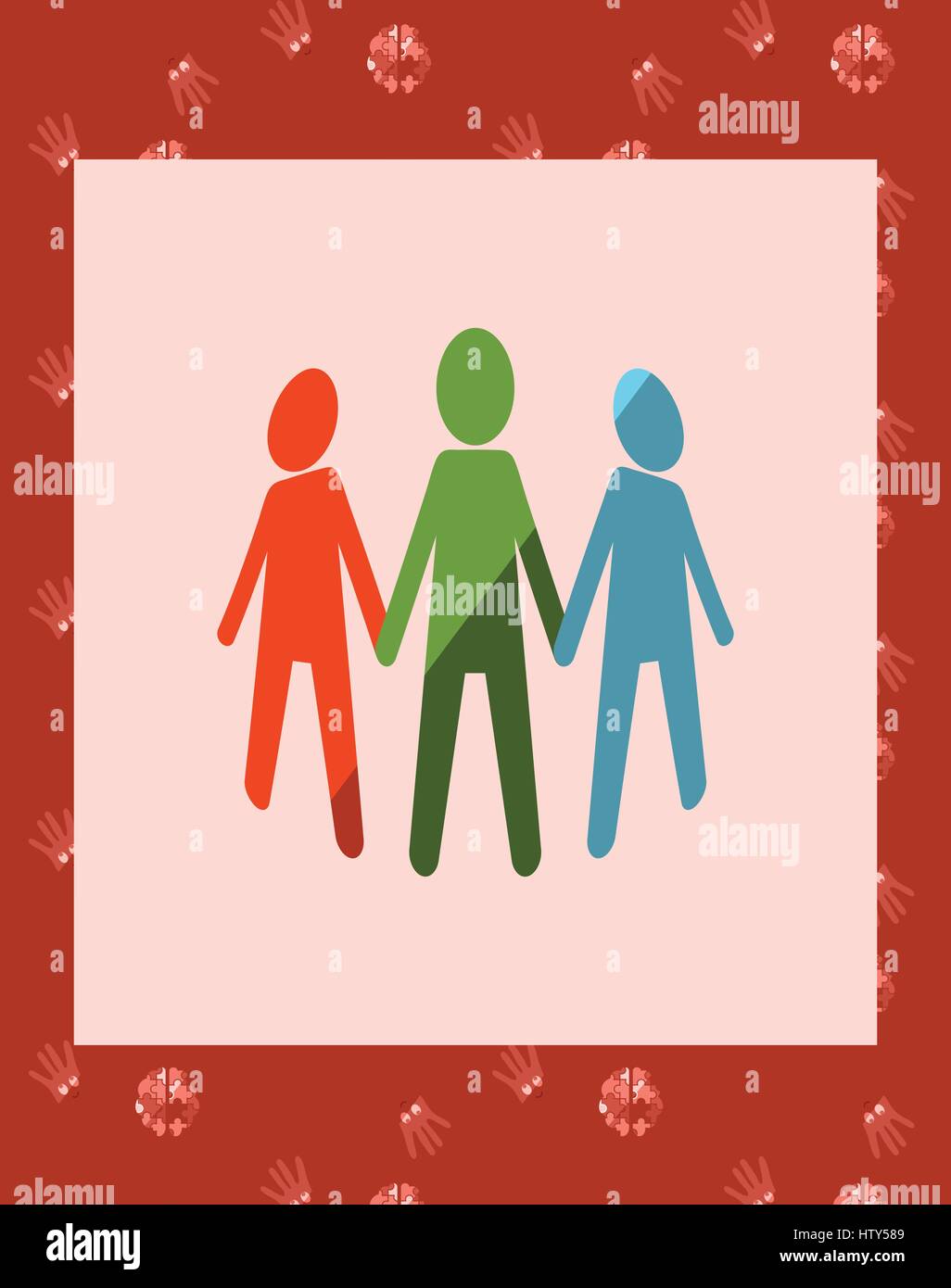 Vector of greeting card with autism unity symbol Stock Vector Image ...