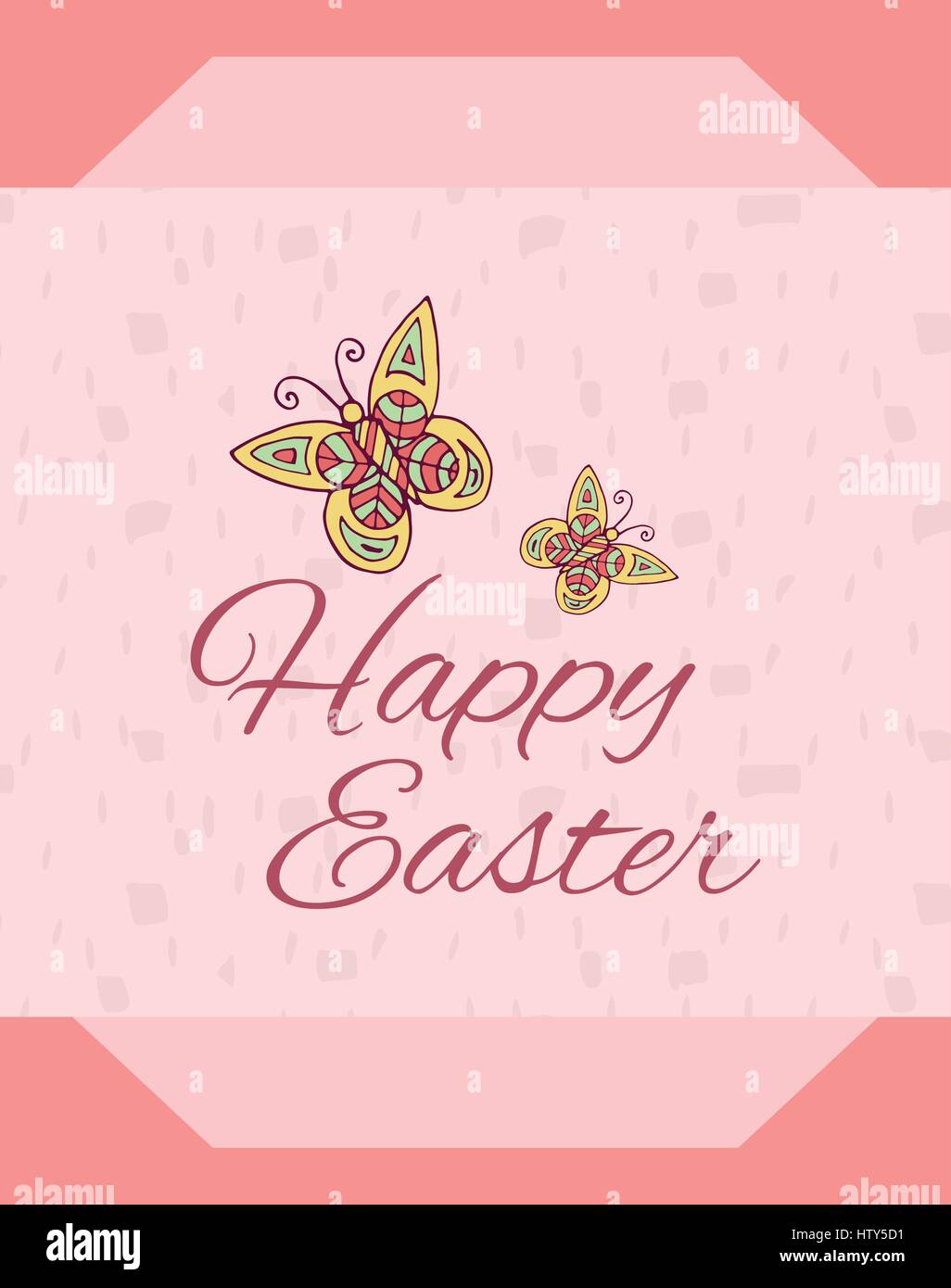 Vector of greeting card with happy easter message Stock Vector Image ...