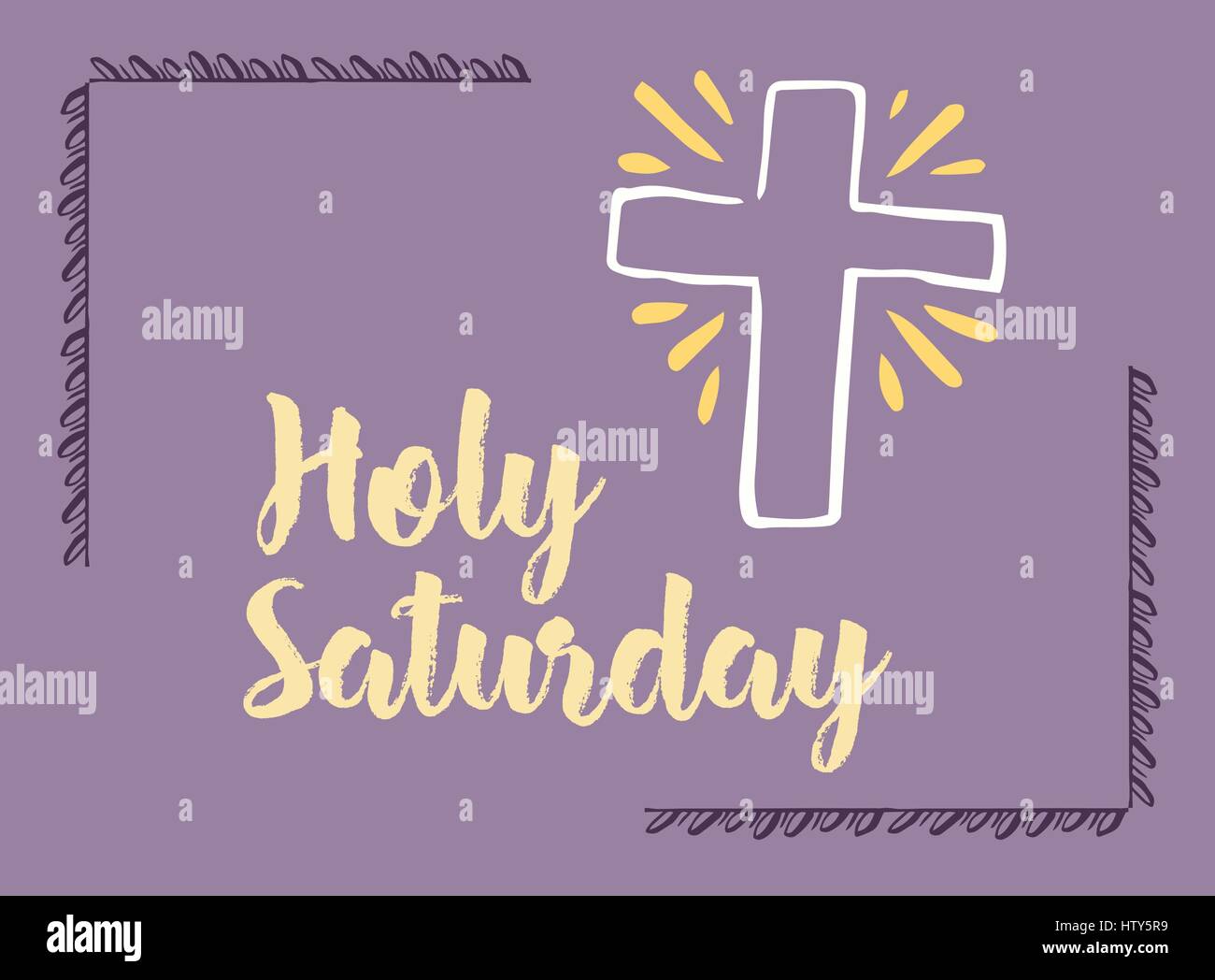 Vector of greeting card with holy saturday message Stock Vector ...