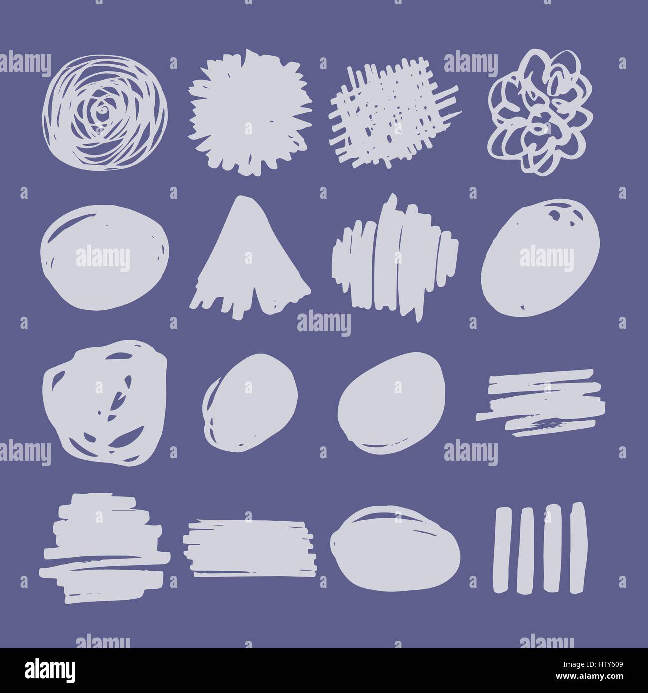 Vector icon set of doodle against white background Stock Vector Image ...