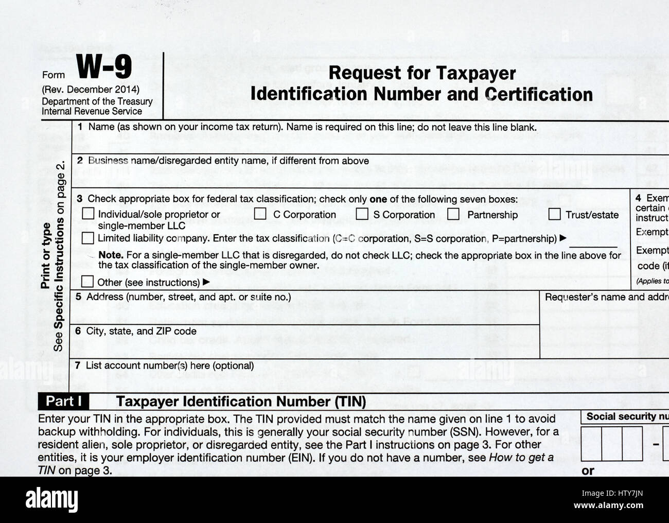 w-9-usa-federal-tax-form-stock-photo-alamy