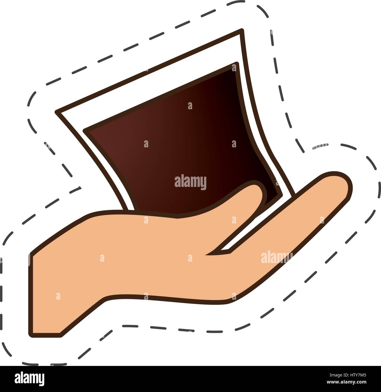 hand holding glass cup cocktail drink Stock Vector Image & Art - Alamy