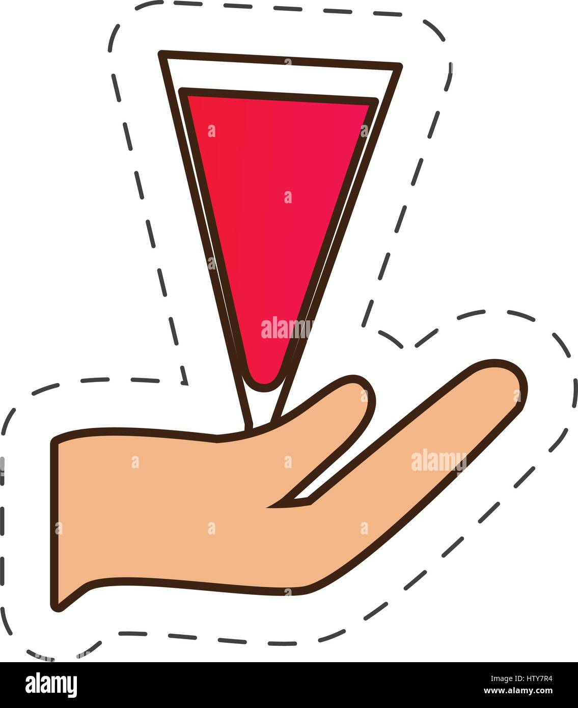 hand holding glass cup cocktail drink Stock Vector Image & Art - Alamy