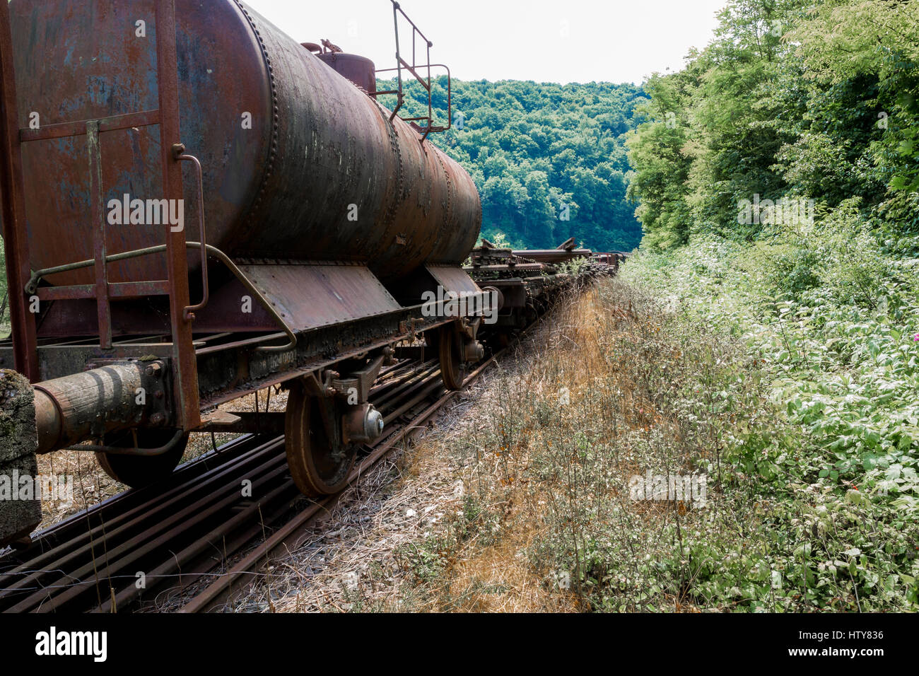 Old rusty train on railway hi-res stock photography and images - Alamy