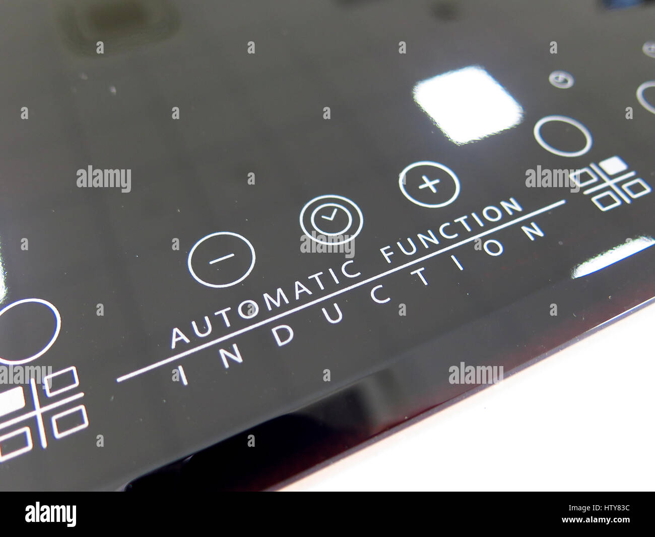 Controls of an electric induction cooker hob Stock Photo Alamy
