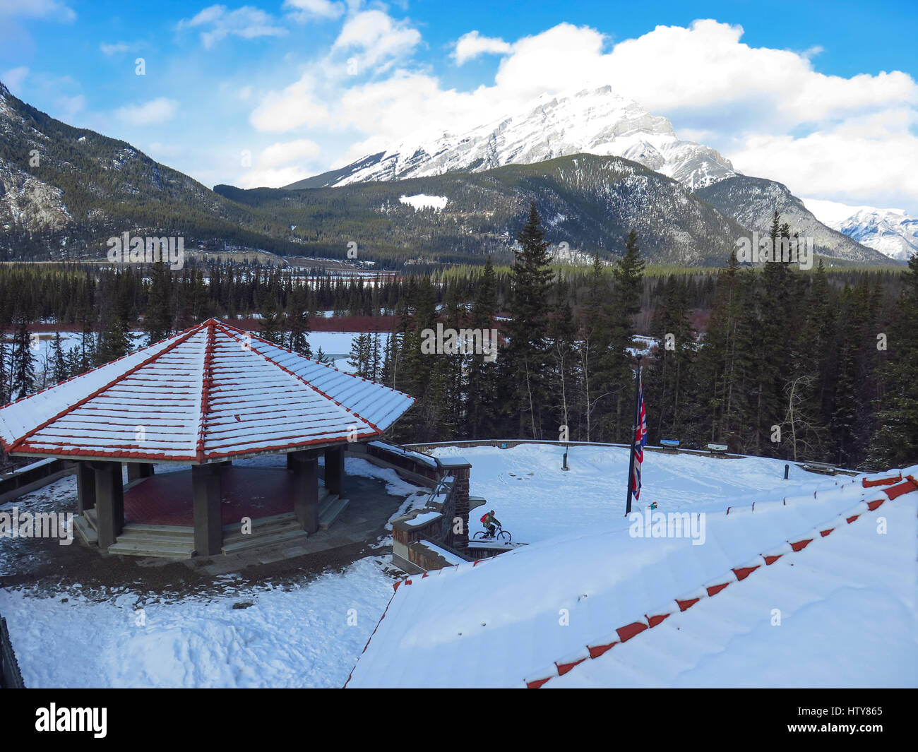 Cave and Basin Historical site Banff Alberta Stock Photo Alamy